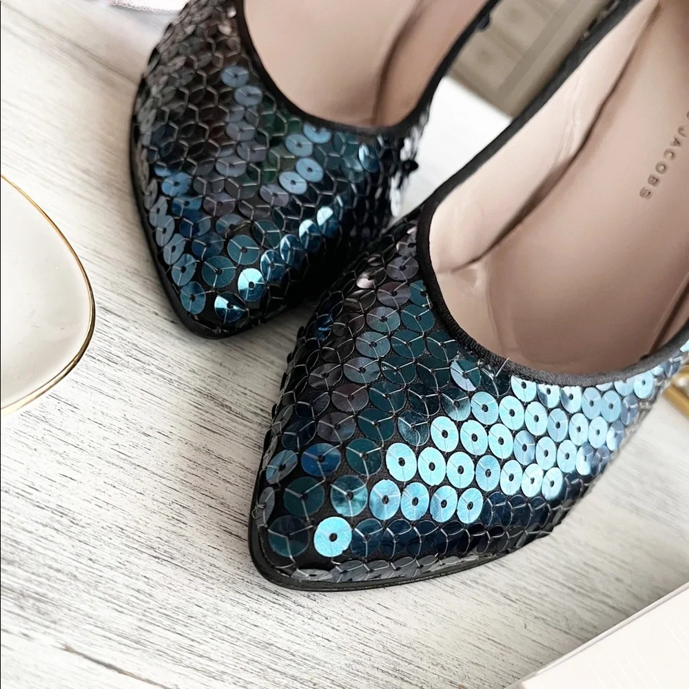 Marc by Marc Jacobs sequin point heels pumps size 39.5